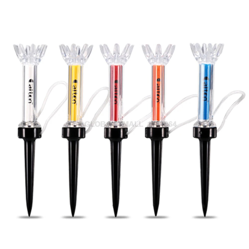 5-Piece Set of Magnetic Plastic Golf Tees and Ball Holders for Training (79mm/90mm)