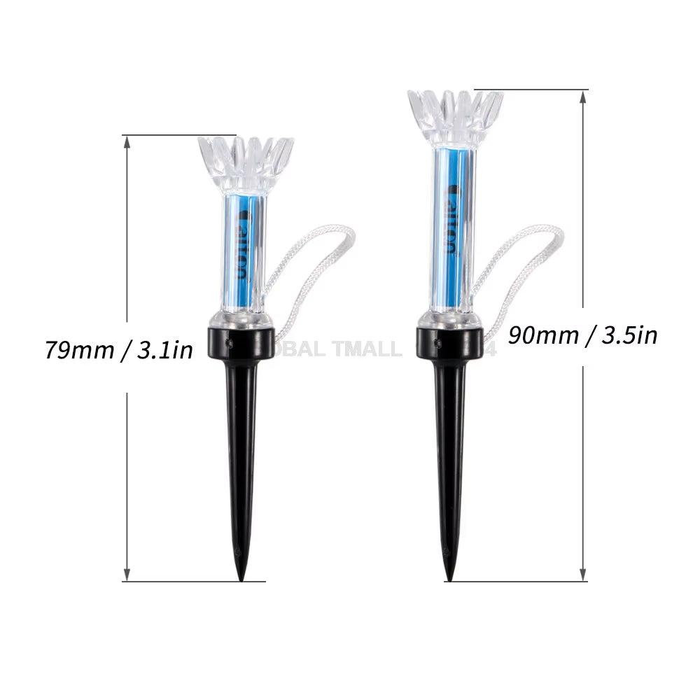 5-Piece Set of Magnetic Plastic Golf Tees and Ball Holders for Training (79mm/90mm)
