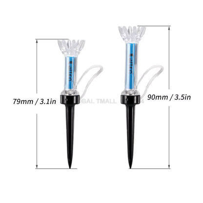 5-Piece Set of Magnetic Plastic Golf Tees and Ball Holders for Training (79mm/90mm)