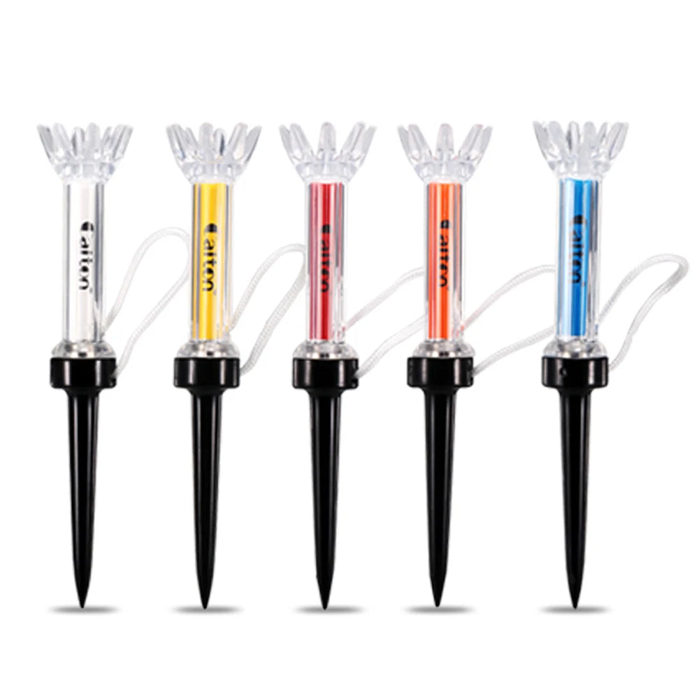 5-Piece Set of Magnetic Plastic Golf Tees and Ball Holders for Training (79mm/90mm)