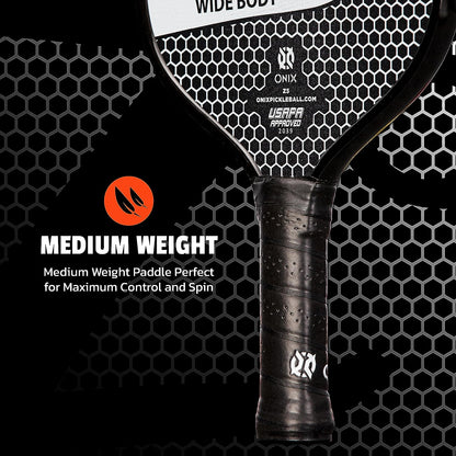 Graphite MOD Z5 Carbon Fiber Pickleball Paddle with Wide-Body Shape. Honeycomb Core, Graphite Face & Cushion Comfort Pickleball Paddle Grip
