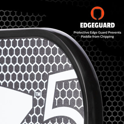Graphite MOD Z5 Carbon Fiber Pickleball Paddle with Wide-Body Shape. Honeycomb Core, Graphite Face & Cushion Comfort Pickleball Paddle Grip
