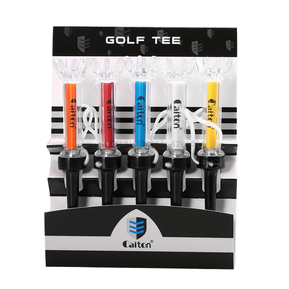 5-Piece Set of Magnetic Plastic Golf Tees and Ball Holders for Training (79mm/90mm)