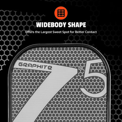 Graphite MOD Z5 Carbon Fiber Pickleball Paddle with Wide-Body Shape. Honeycomb Core, Graphite Face & Cushion Comfort Pickleball Paddle Grip